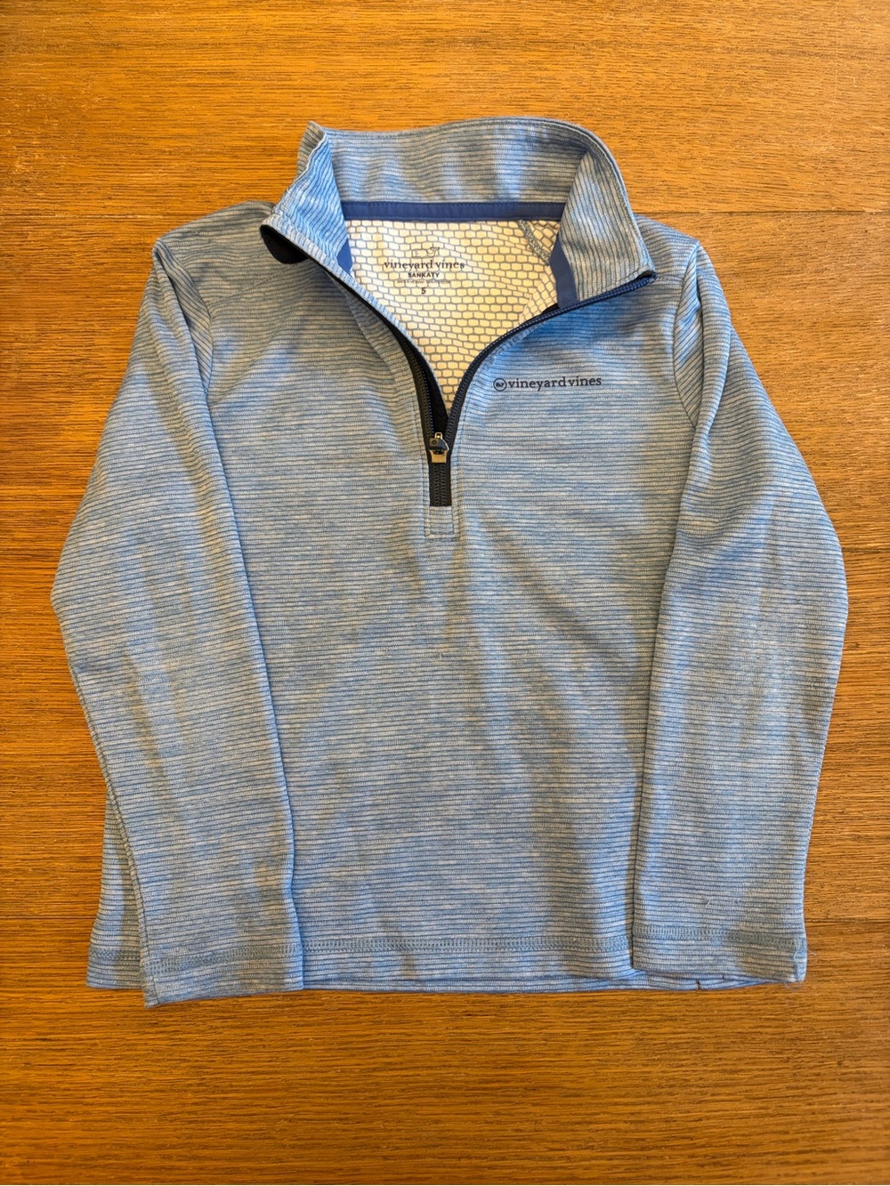 Vineyard Vines Men's Sky Blue Quarter-Zip sankaty Pullover size 5